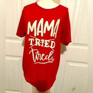 Red Graphic T-Shirt with White Print